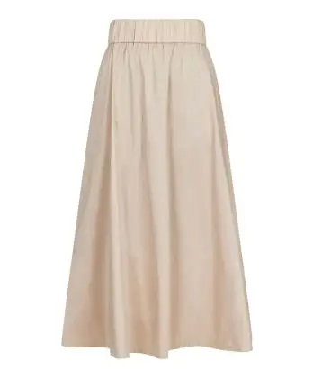 Yara Poplin Skirt Dark Sand - Andet