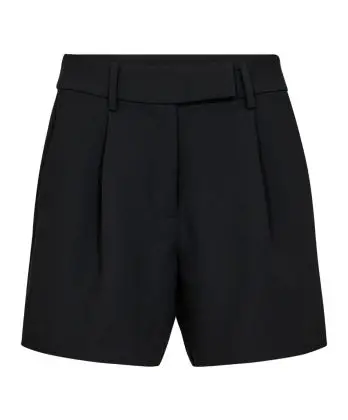 Vola Crop Pleat Shorts Black - Andet