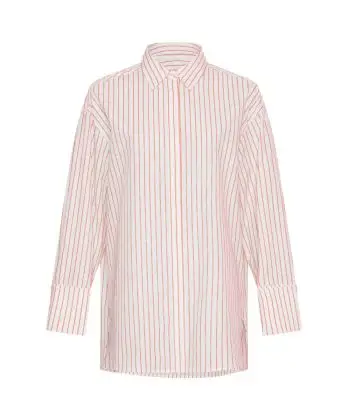 Erina Zenika Shirt Egret/Scarlet - Nyheder
