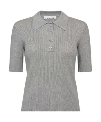 Piccolo Polo Rib Knit Grey - Brands